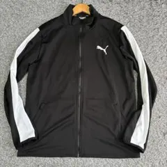 【美品】PUMA ESS トレーニングジャケット ジャージ トラック 黒白 Lのサムネイル