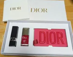 DIOR クリスマスコフレ　リップ口紅 ミラー　ラゲージタグセット DIOR クリスマスコフレ リップ口紅 ミラー ラゲージタグセット