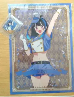 彼女、お借りします 八重森みに　A3クリアポスター　キーホルダー　2点セット