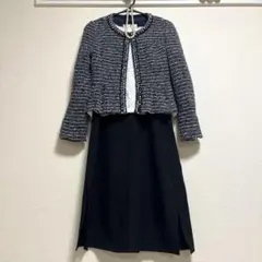 ナチュラルビーティーベーシック　ジャケット　ツイード　ブラウス　セット