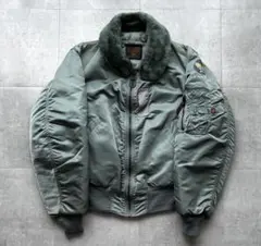 90s ALPHA B-15D 50s復刻 USA製 フライトジャケット　L