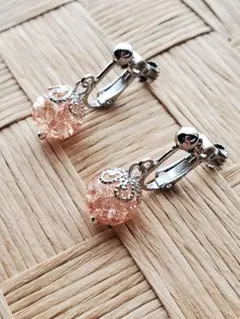 クラック水晶のイヤリング☆No.208