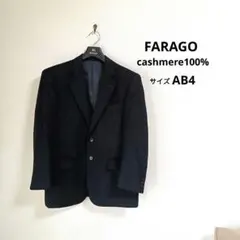 FARAGO ブラック カシミヤ100%テーラードジャケット