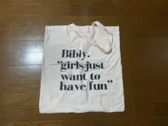 最終値下げ】Bibiy ポップアップ ノベルティ 巾着トートバッグ - メルカリ