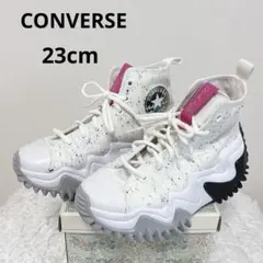 【美品】 CONVERSE ランスターモーションハイカットスニーカー 厚底