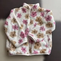 フリースジャケット 100cm 花柄