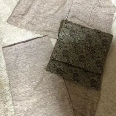 SALE❤️練習用正絹小紋と半巾帯のセット￼ クールピンクとオリエンタルフラワー￼