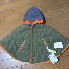 【新品】ブランシェス　ベビー ポンチョ 授乳ケープ フード付き オリーブグリーン