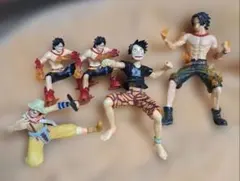 【ジャンク品】ONE PIECEフィギュア エース　ルフィ　ウソップ　５体