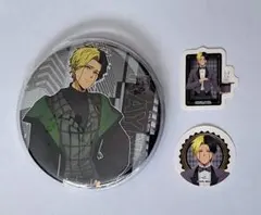 マッシュル レイン・エイムズ 直径7.5㌢缶バッジ　フレークシール