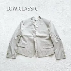 LOW CLASSIC ジャケット ウール アイボリー 肩パッド オフホワイト