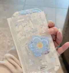 iPhone16promax 用透明花柄ケース