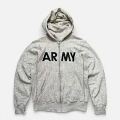 80s USA製 Champion × US ARMY ジップパーカー S