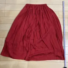 赤いフレアスカート 国内高品質生産のサムネイル