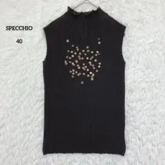 未使用☆SPECHIO ブラック プリーツ 半袖 トップス - メルカリ
