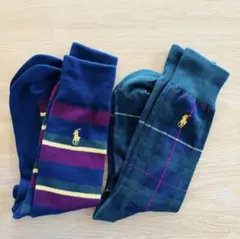 【美品】POLO ポロラルフローレンメンズ靴下 2足未使用のサムネイル