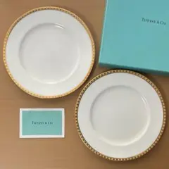 【新品】ティファニー ゴールドバンド ペアプレート 箱・説明書付き