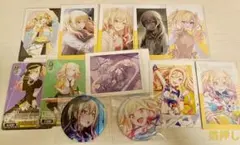 アニメキャラクター カード・缶バッジ 12点セット