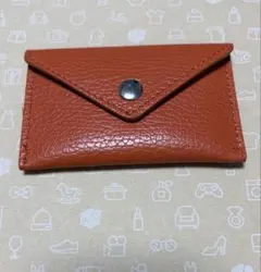 ソ*コ様 オレンジ 本革 カードケース イタリア製