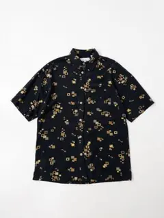 90s 総柄シルク半袖シャツ ヴィンテージ古着