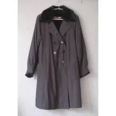 イヴサンローラン ダブルブレストコート ヘリンボーン ツイード 別珍ベロア切替 SAINT LAURENT - SAINT LAURENT PARIS サンローラン パリ 13AW