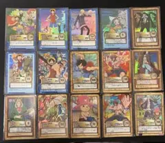 ワンピースカードダス　キラ15枚セット　ルフィ，エースなど