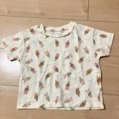 キッズ半袖Tシャツ動物アイスクリーム　サイズ100のサムネイル