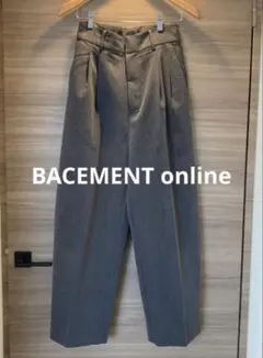 ※KANODI様専用　グレー プリーツ入りパンツ　basement online