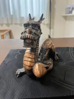 龍の置物 青銅製 ドラゴン 宝珠 龍の置物 青銅製 ドラゴン 宝珠 - メルカリ