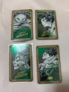 ヒロアカ展 原画展 箔押しクリアカード 緑谷出久 4種 コンプリート