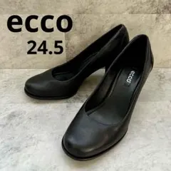 ecco ブラック パンプス ハイヒール 8cm 24.5cmのサムネイル