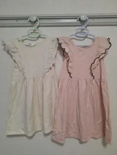 H&M フリル付きワンピースセット 110/116【値下げしました】