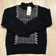 AZUL ツイードニットップス