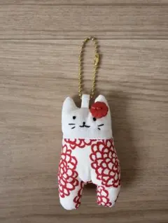 ハンドメイド　猫のドールチャーム　キーホルダー