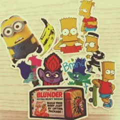 ブランド・企業ロゴ・キャラクター ステッカー 大量セット まとめ売り