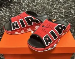 希少カラー赤黒　新品未使用　NIKE モアテン　スライド　サンダル　26センチ