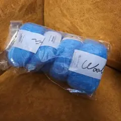 毛糸 水色