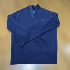 Polo by Ralph Lauren ハーフボタン裏起毛スウェット ネイビーのサムネイル