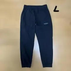 アウトドアロゴ入り黒ワークパンツ　L