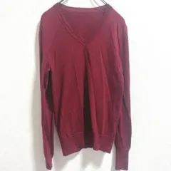 UNIQLO ユニクロ　レディース薄手セーター　ニット　ボルドー色