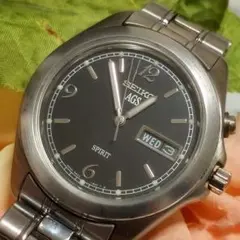 訳ありジャンクSEIKO　セイコーAGS　 SPIRIT　メンズ腕時計　ブラック