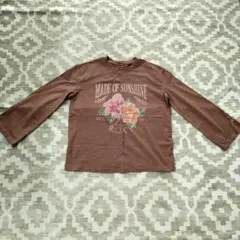 ROXY 花柄ブラウン長袖Tシャツ S/P/CHのサムネイル