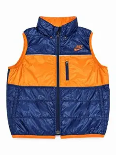 NIKE 中綿ベスト ネイビー×オレンジ 120cm