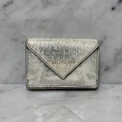 BALENCIAGA バレンシアガ 三つ折財布 銀 メタリック コンパクトのサムネイル
