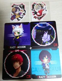 CR　CR焼き　DMMスクラッチ　クレイジーラクーン焼き　コースター　ステッカー
