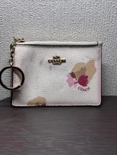 COACH 花柄 パスケース 定期入れ