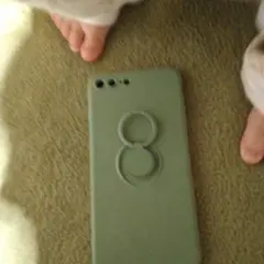 iPhone8プラス用グリーンソフトケース