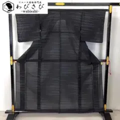 夏着物 顕紋紗 相済茶色 抽象模様 K-6095 - メルカリ