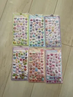 シール　6枚セット　ボンボンドロップシール ぷくぷくシール うるちゅる