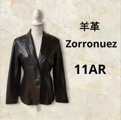 ラムレザージャケット【11AR】黒 羊革 ゾロヌーズ Zorronuez 訳あり